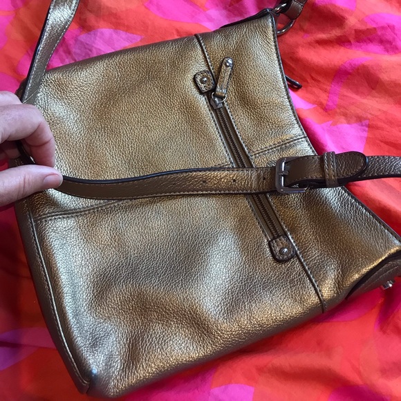 Tignanello Gold Leather Purse - Picture 3 of 9